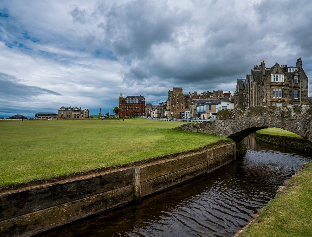 The Swilcan Bridge on the Old Course at St Andrews